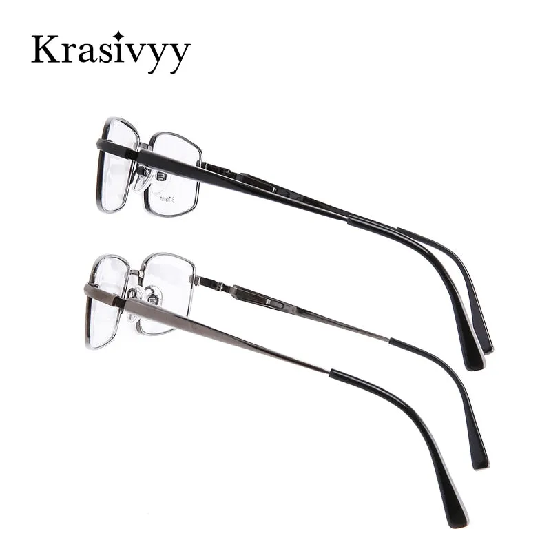 Krasivyy Unisex Full Rim Square Titanium Eyeglasses Kr4755
