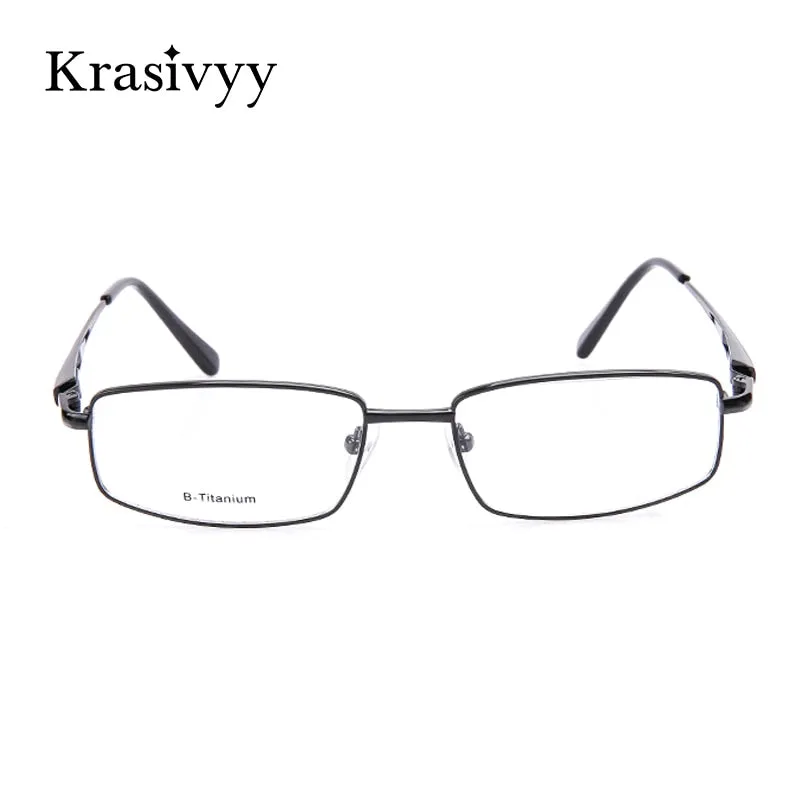 Krasivyy Unisex Full Rim Square Titanium Eyeglasses Kr4755