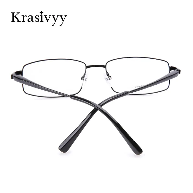 Krasivyy Unisex Full Rim Square Titanium Eyeglasses Kr4755