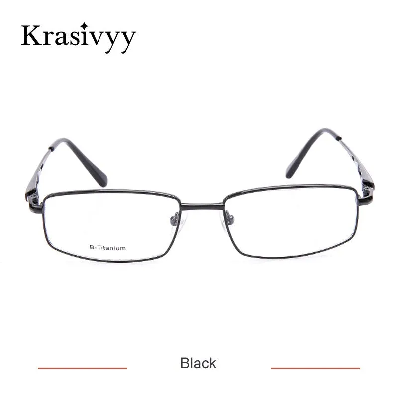Krasivyy Unisex Full Rim Square Titanium Eyeglasses Kr4755