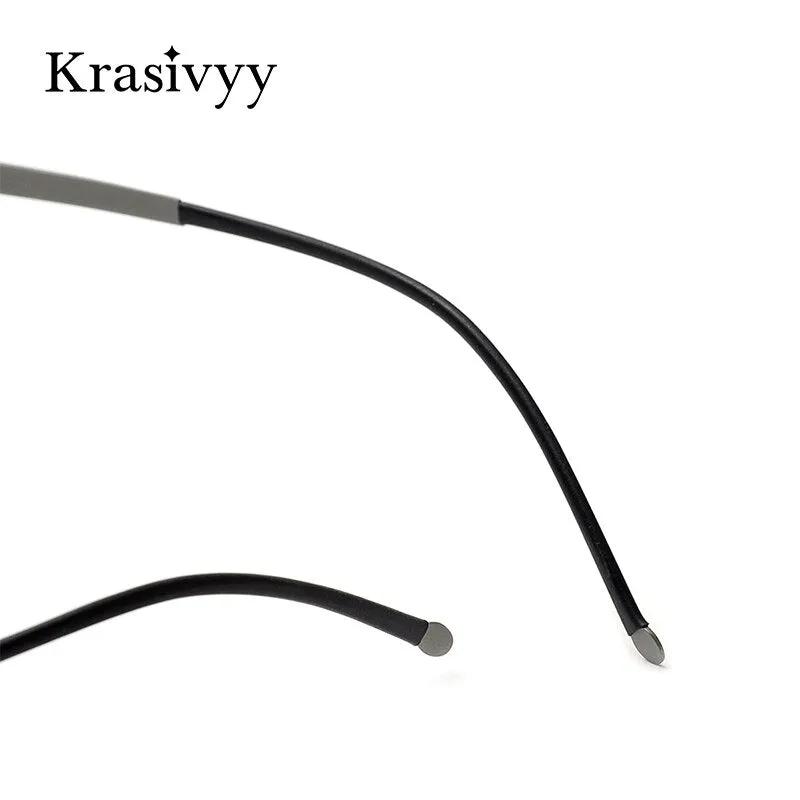 Krasivyy Unisex Rimless Square Titanium Screwless Eyeglasses Kr16028