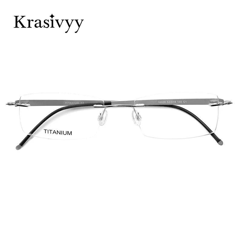 Krasivyy Unisex Rimless Square Titanium Screwless Eyeglasses Kr16028