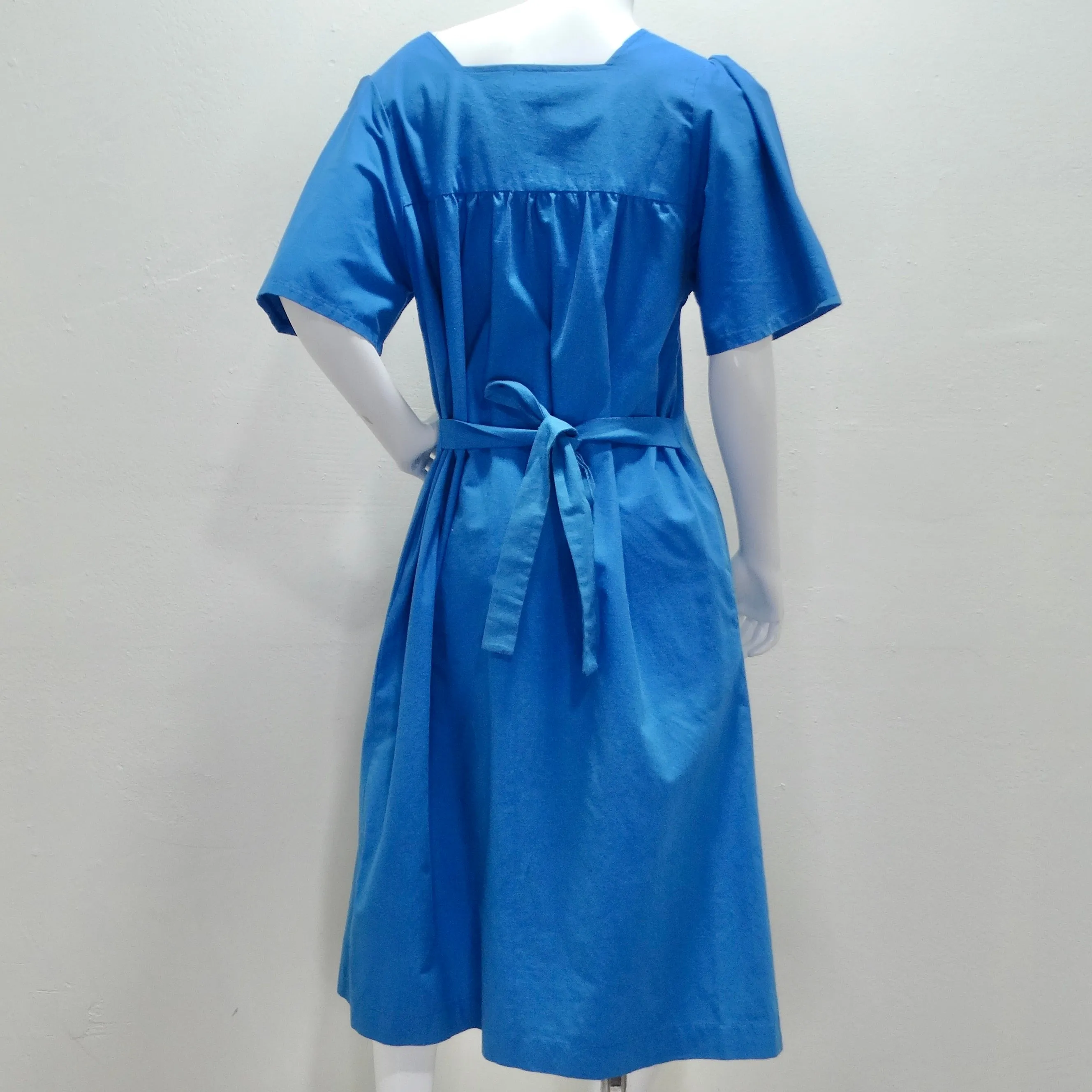 L. Fernandos 1980s Parrot Embroidered Dress