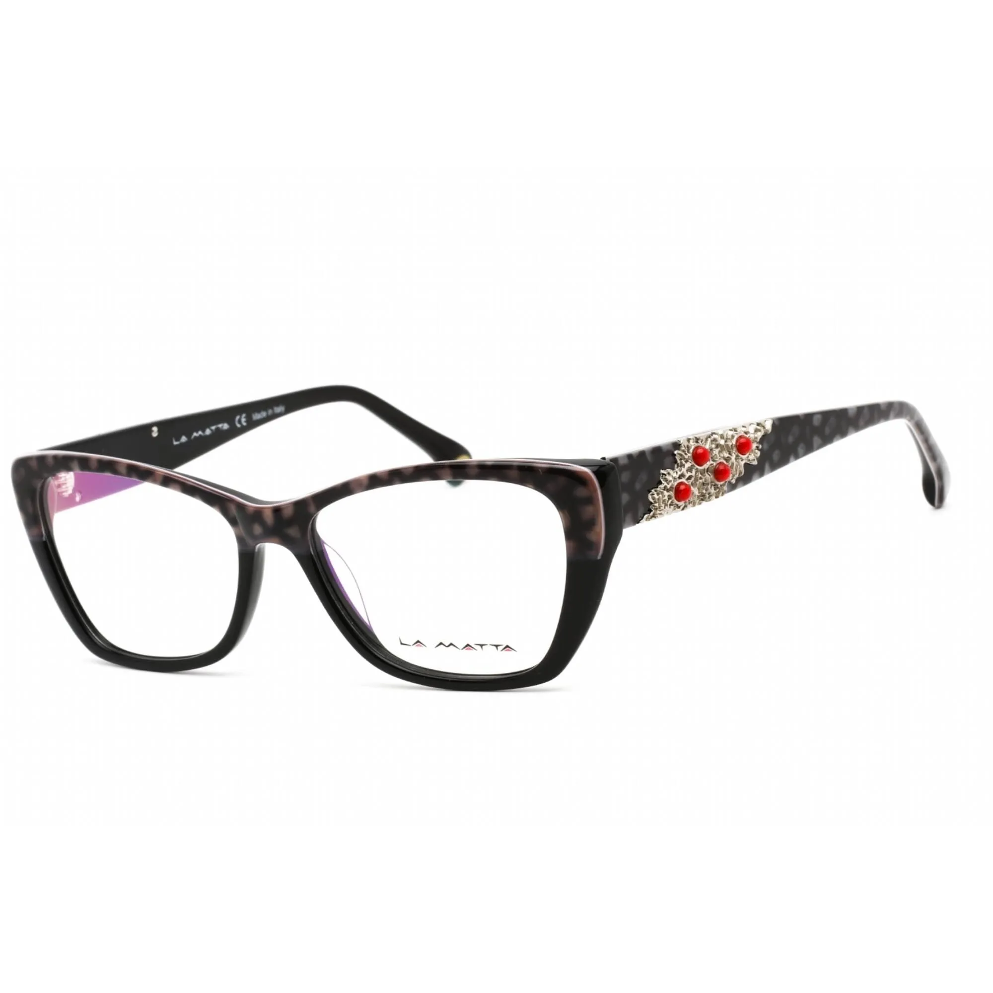 La Matta Men's Eyeglasses - Black/Other Plastic Cat Eye Shape Frame | LMV3147 01-09