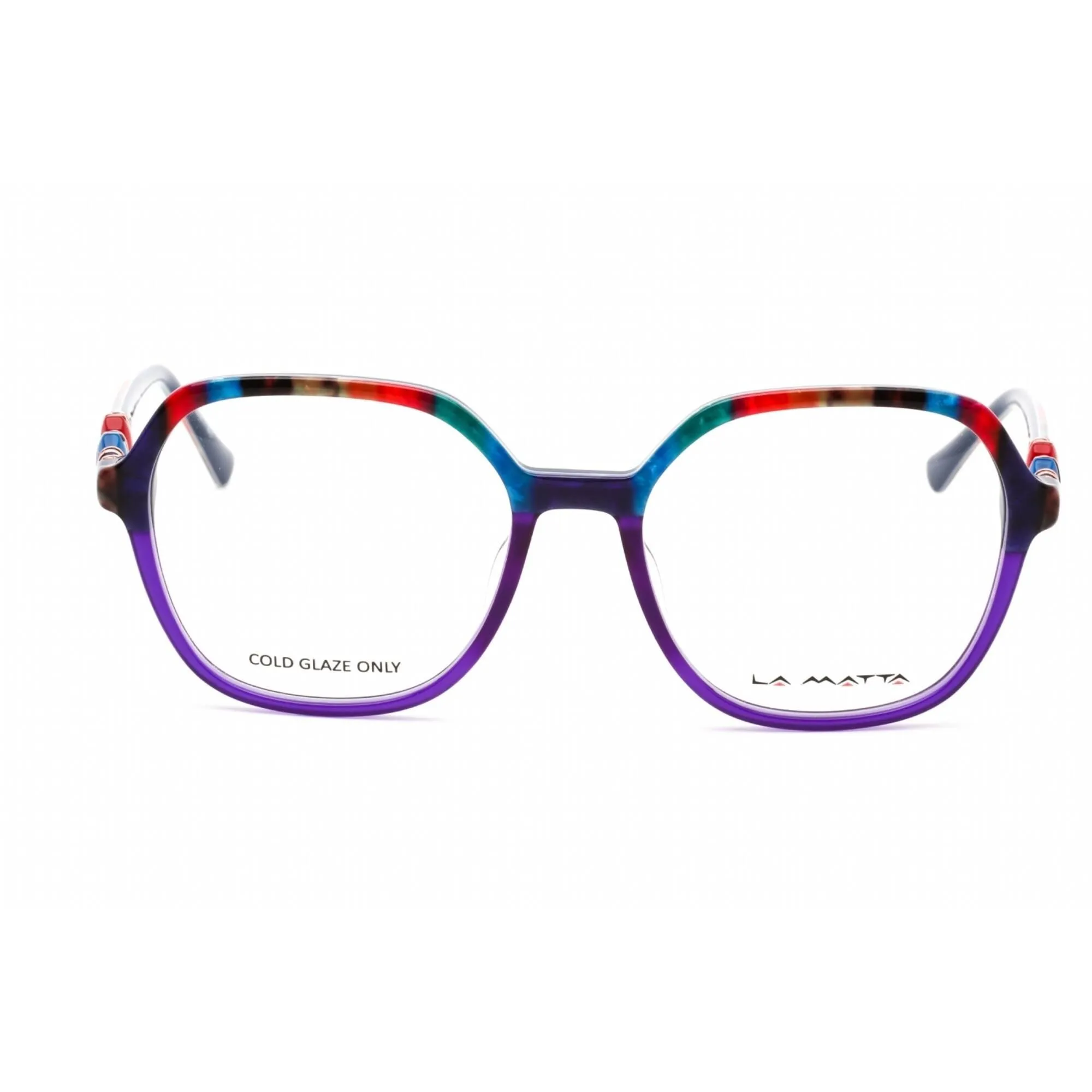 La Matta Women's Eyeglasses - Full Rim Square Violet/Multicolor Frame | LMV3309 C1