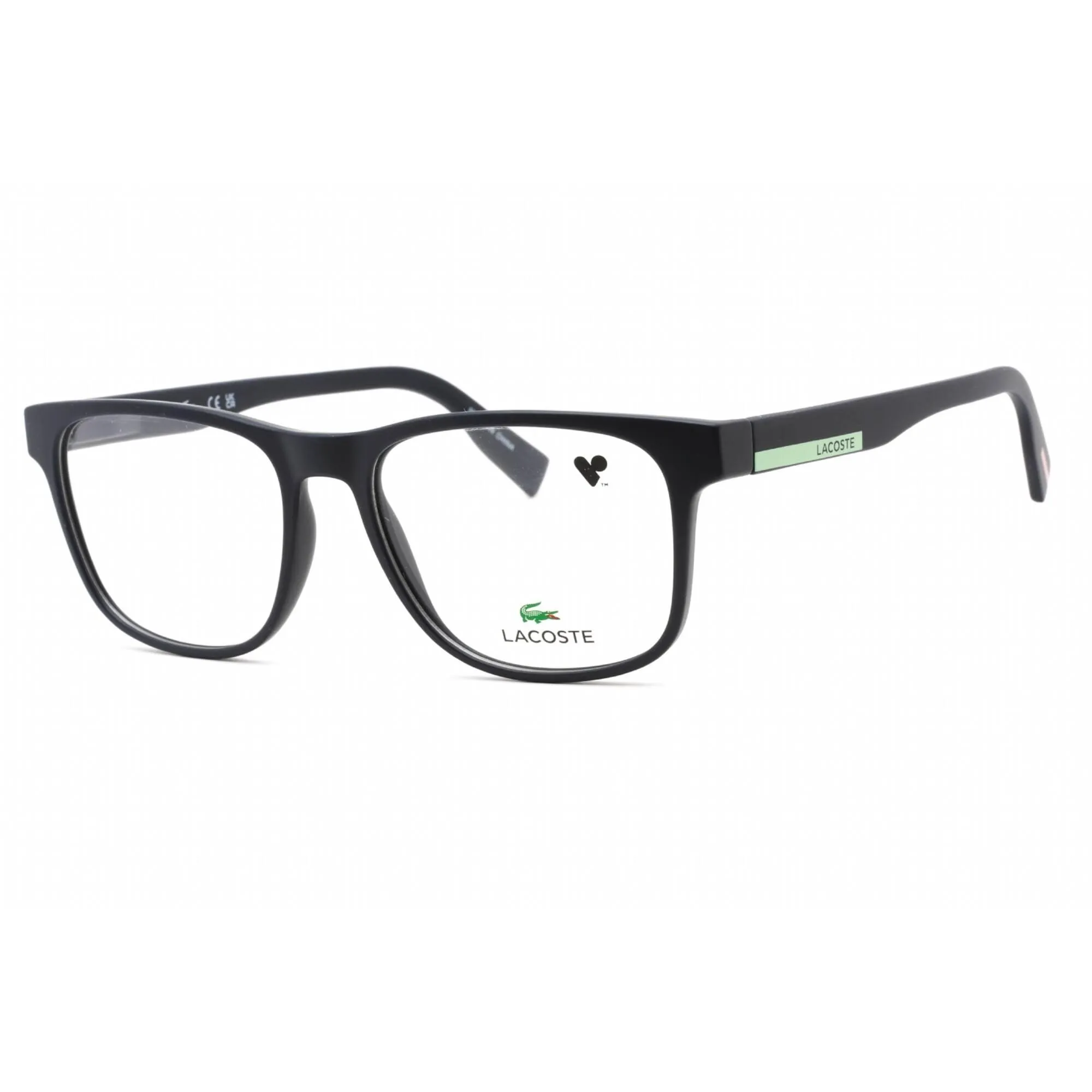 Lacoste Men's Eyeglasses - Full Rim Matte Blue Plastic Rectangular Frame | L2898 401
