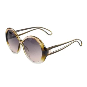 Ladies Sleek Gradient Round Sunglasses Timeless Feel in Yellow