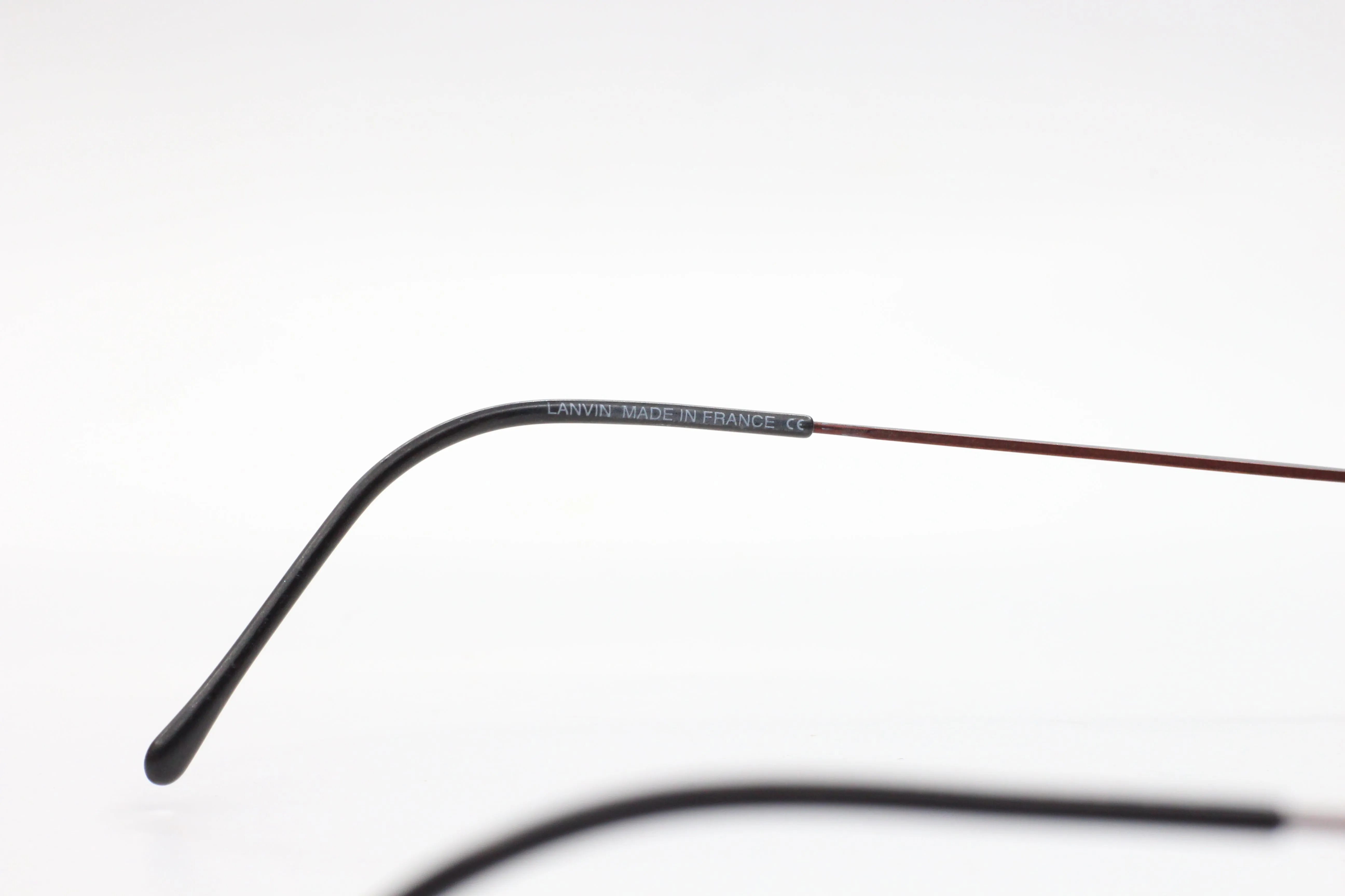 Lanvin 1281 004 Red Unisex Rectangle Semi Rimless France Eyeglasses