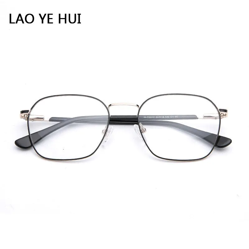 Laoyehui Unisex Eyeglasses Alloy Ultra Light Polygon Frame 9012