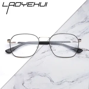 Laoyehui Unisex Eyeglasses Alloy Ultra Light Polygon Frame 9012