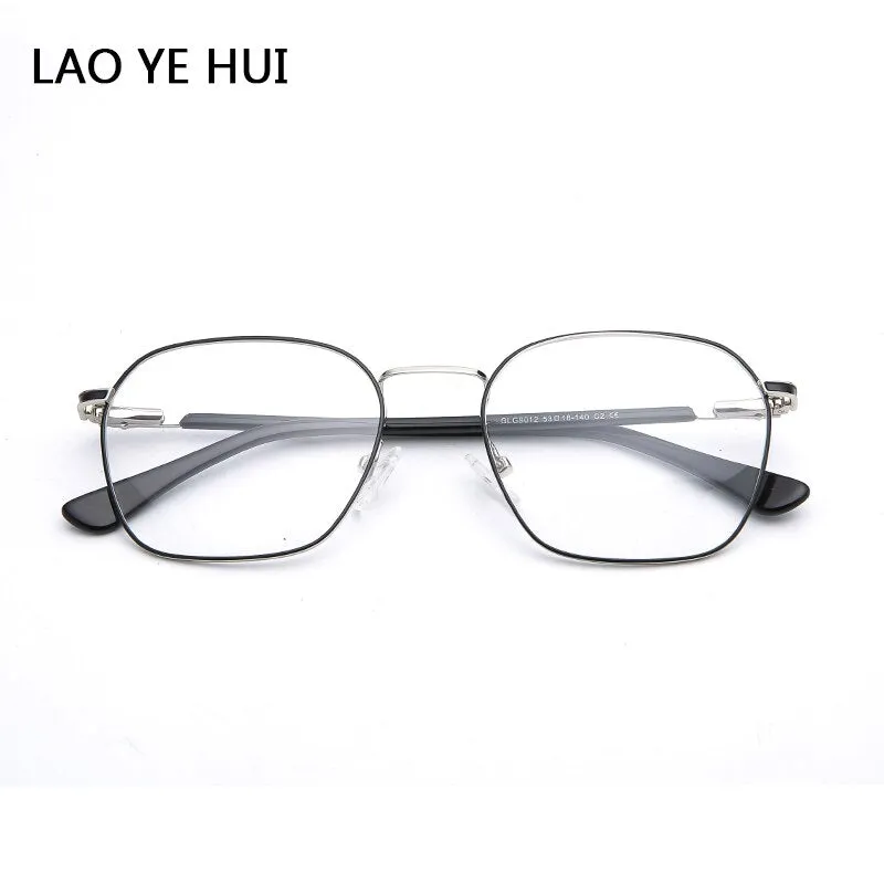Laoyehui Unisex Eyeglasses Alloy Ultra Light Polygon Frame 9012