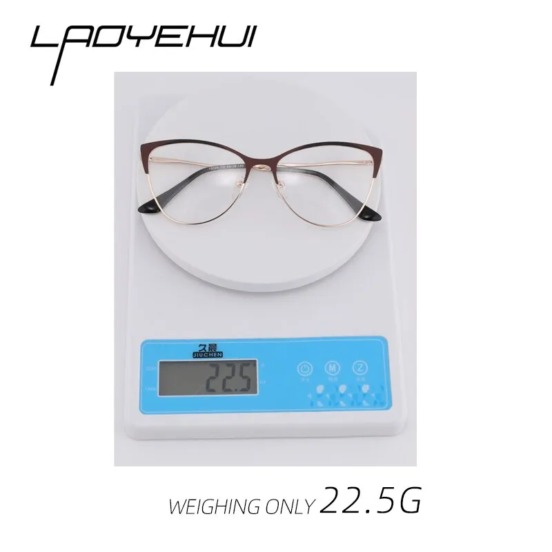Laoyehui Women's Eyeglasses Cat Eye Alloy Frame 18026