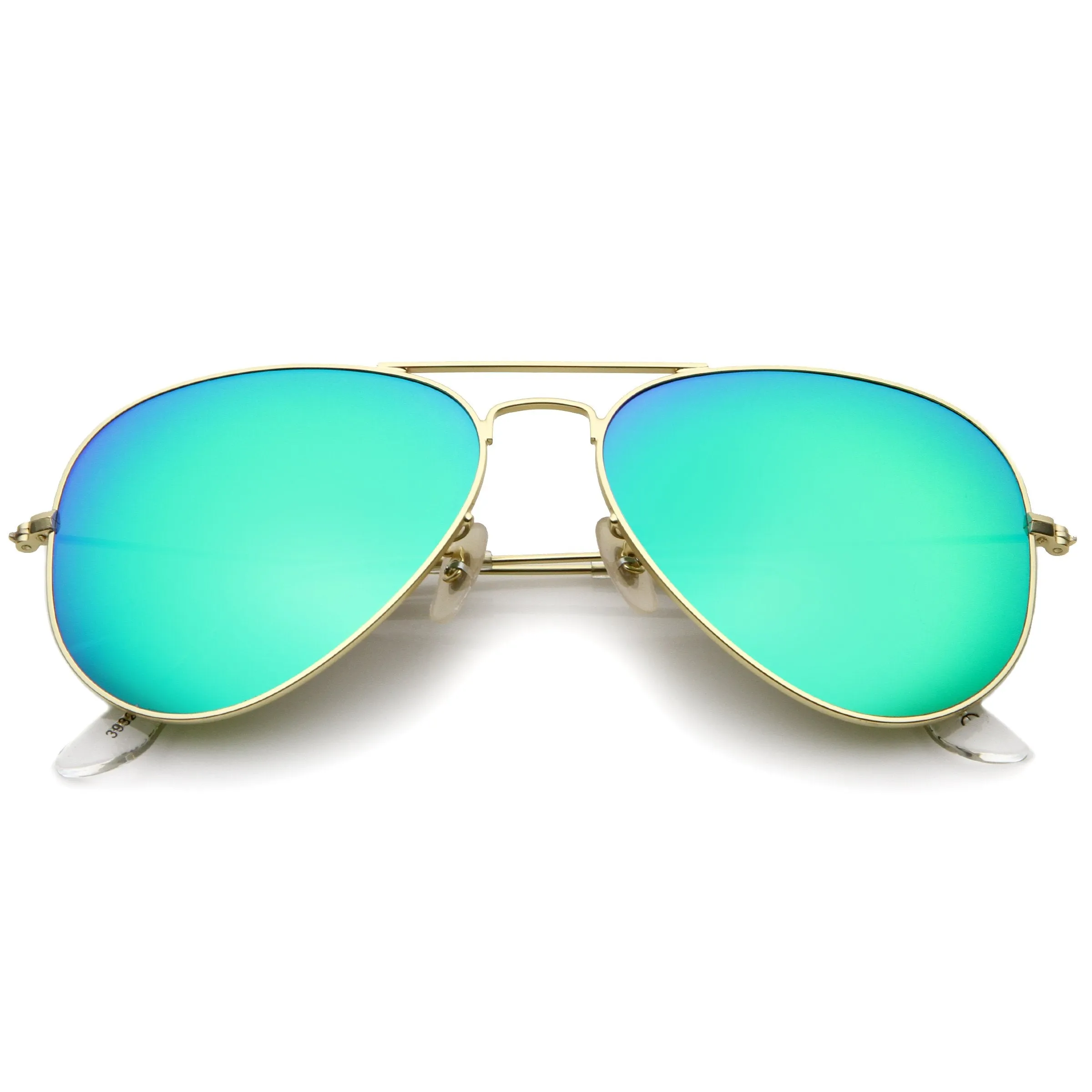 Large Premium Design Matte Metal Mirrored Lens Aviator Sunglasses 57mm A806