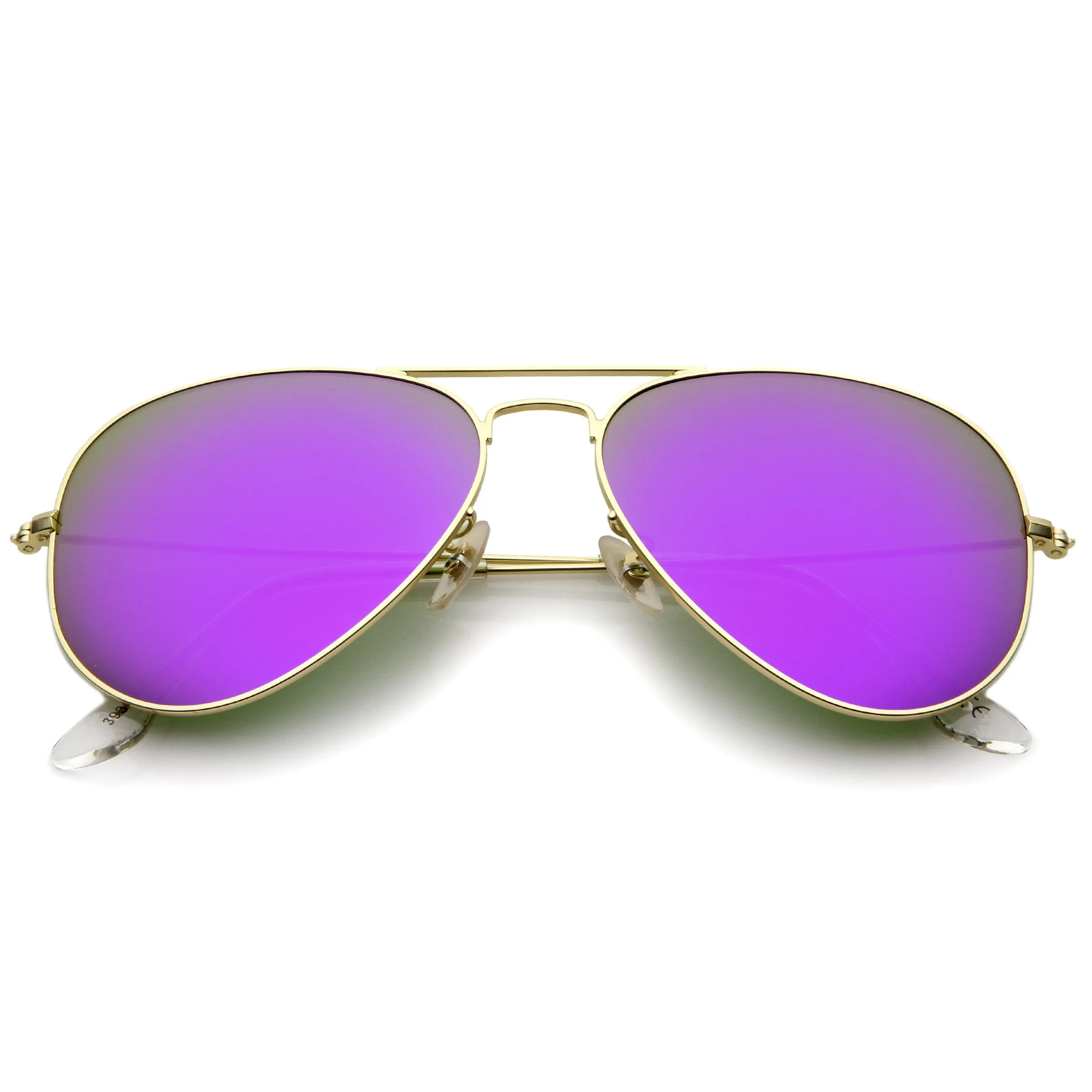 Large Premium Design Matte Metal Mirrored Lens Aviator Sunglasses 57mm A806