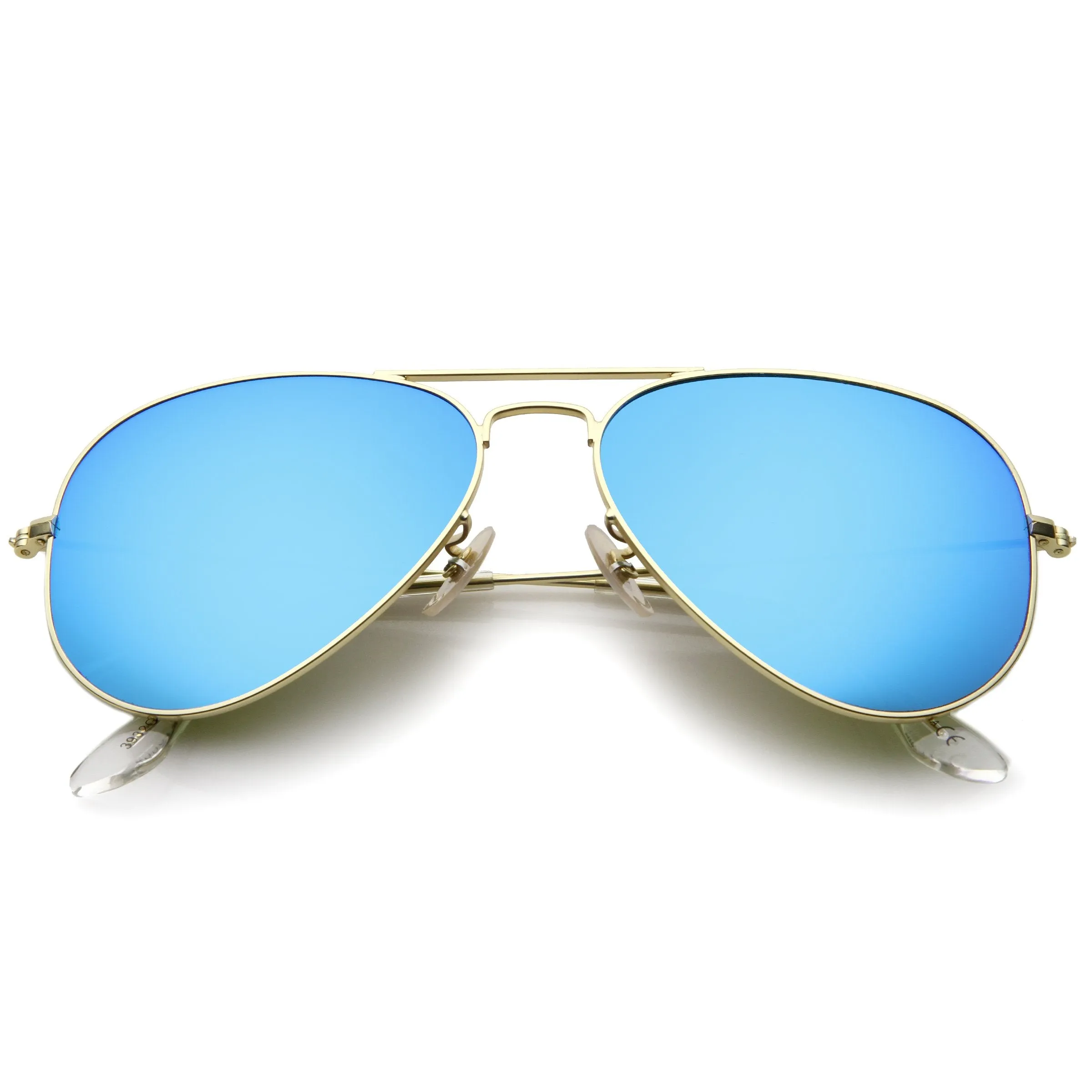 Large Premium Design Matte Metal Mirrored Lens Aviator Sunglasses 57mm A806