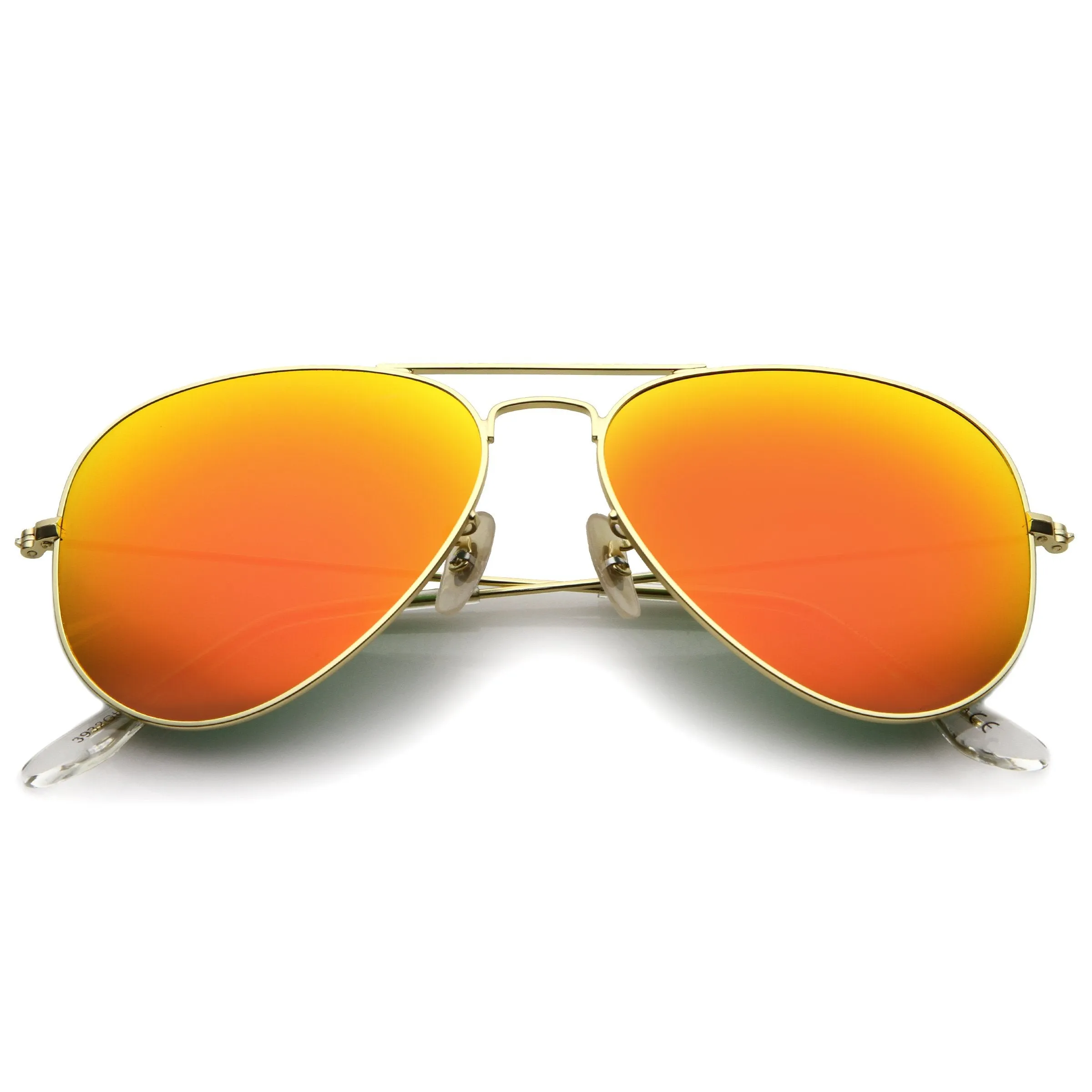 Large Premium Design Matte Metal Mirrored Lens Aviator Sunglasses 57mm A806