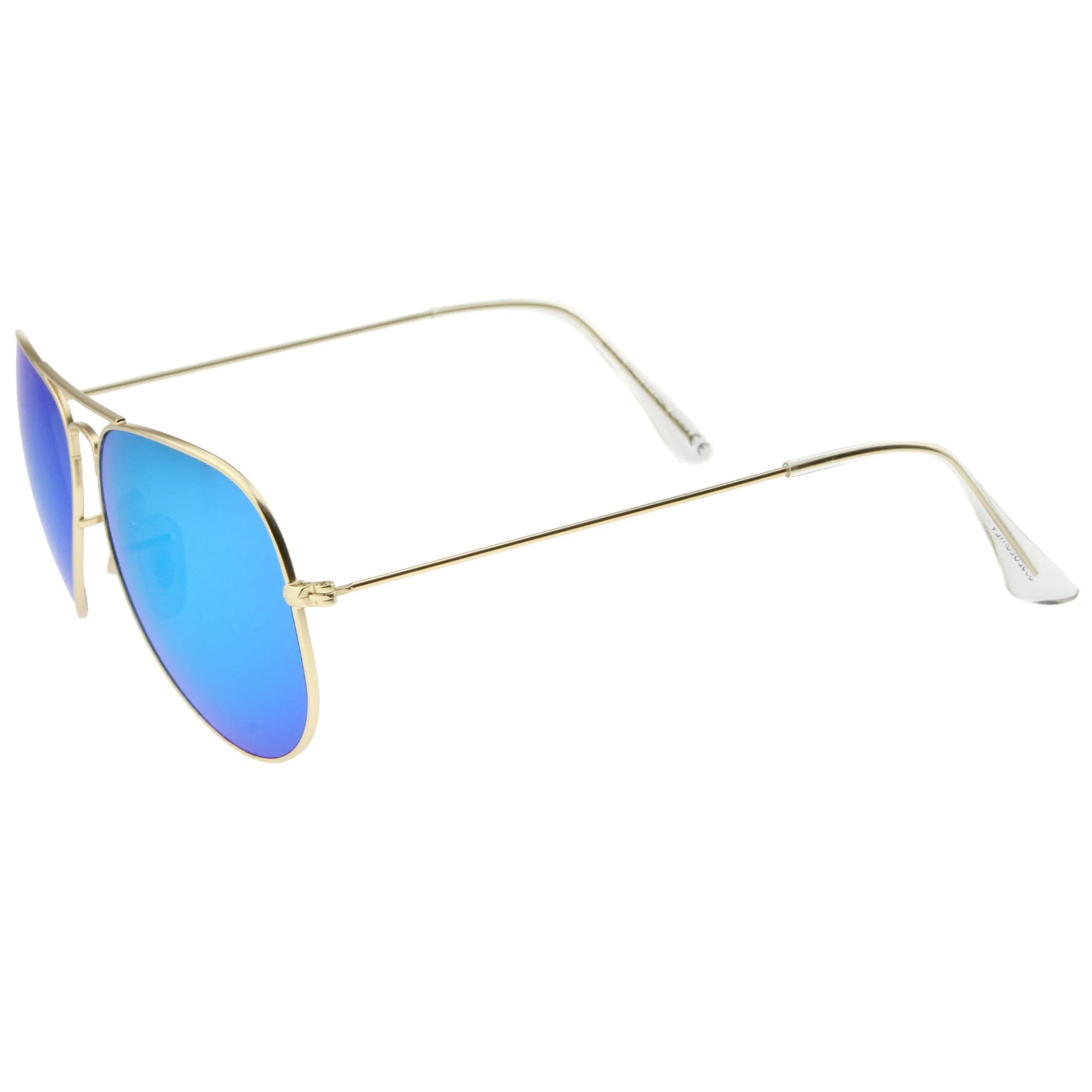 Large Premium Design Matte Metal Mirrored Lens Aviator Sunglasses 57mm A806