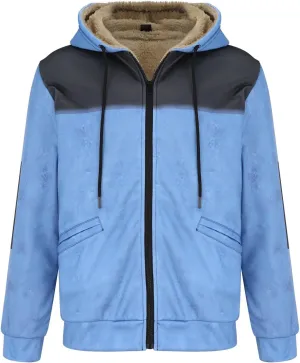 LCMTWX Winter Jackets For Men Plus Size Winter Coat Lapel Collar Padded Leather Jacket Vintage Thicken Coat Sheepskin Mens