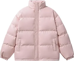 lcziwo Mens Oversized Winter Puffer Jacket Warm Insulated Full Zip Stand Collar Quilted Coat Waterproof Outdoor Jackets