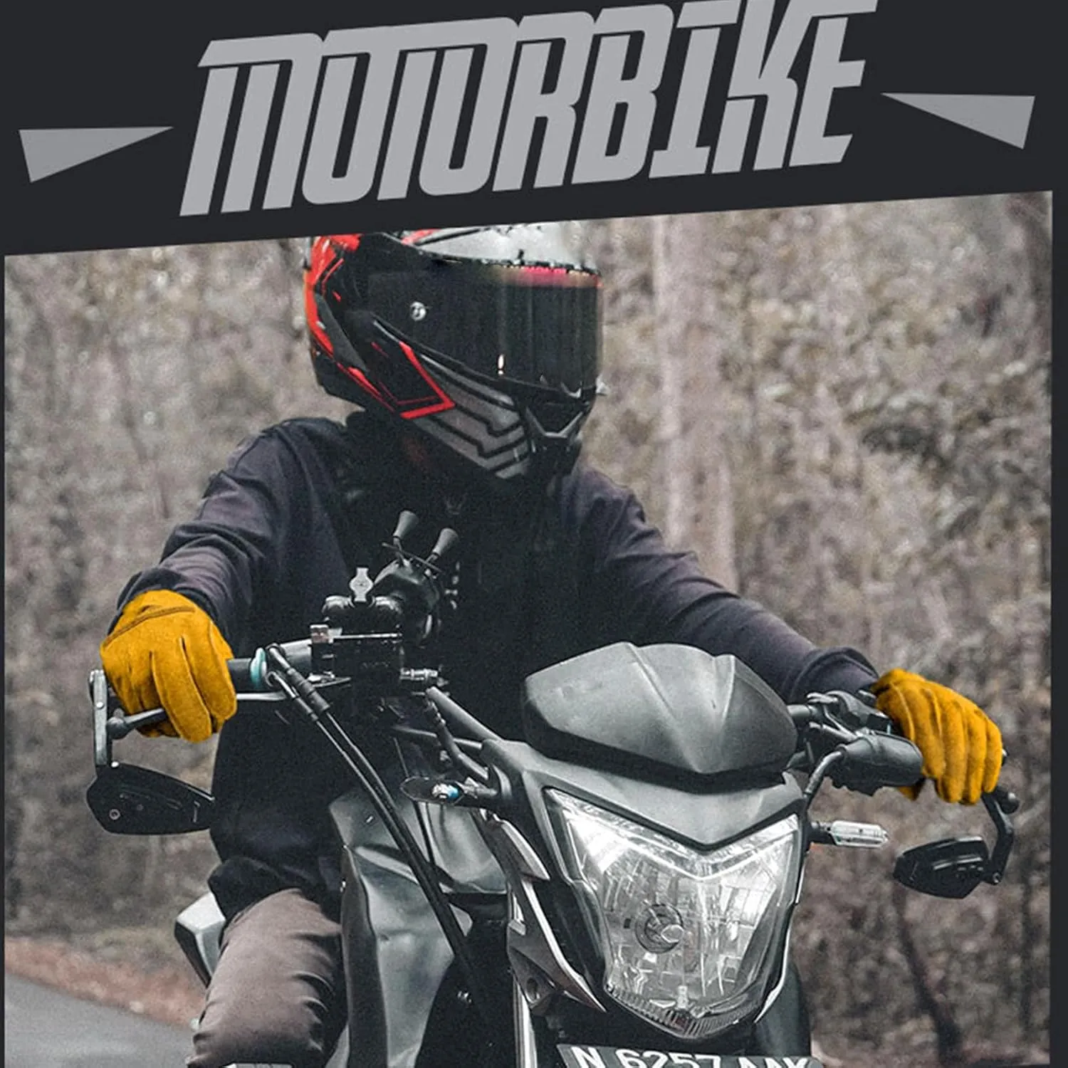 Leather Motorcycle Gloves, Winter Warm Touchscreen Texting Cowhide Driving Lightweight Motorcycle Gloves