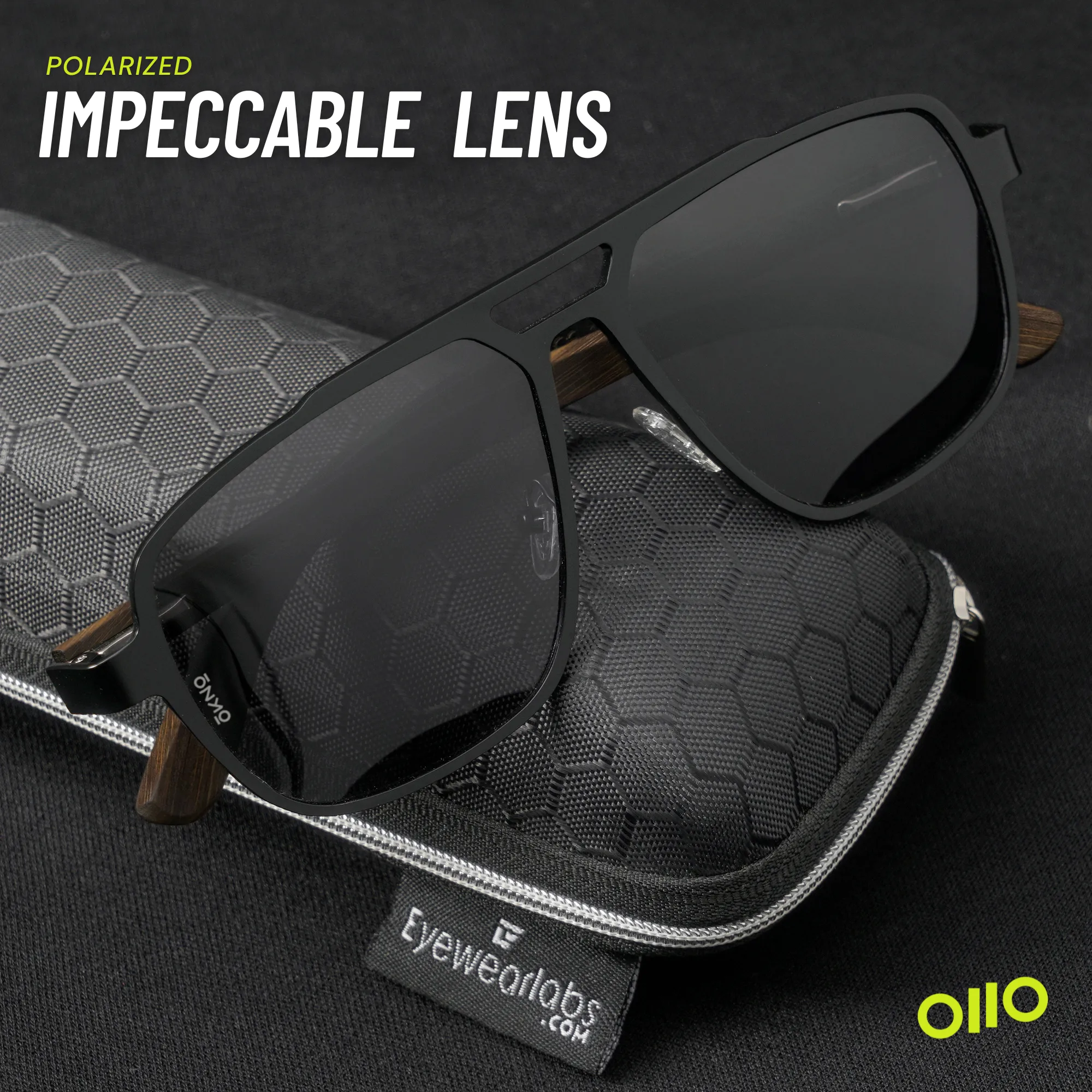 Legend Wood Black Power Sunglasses