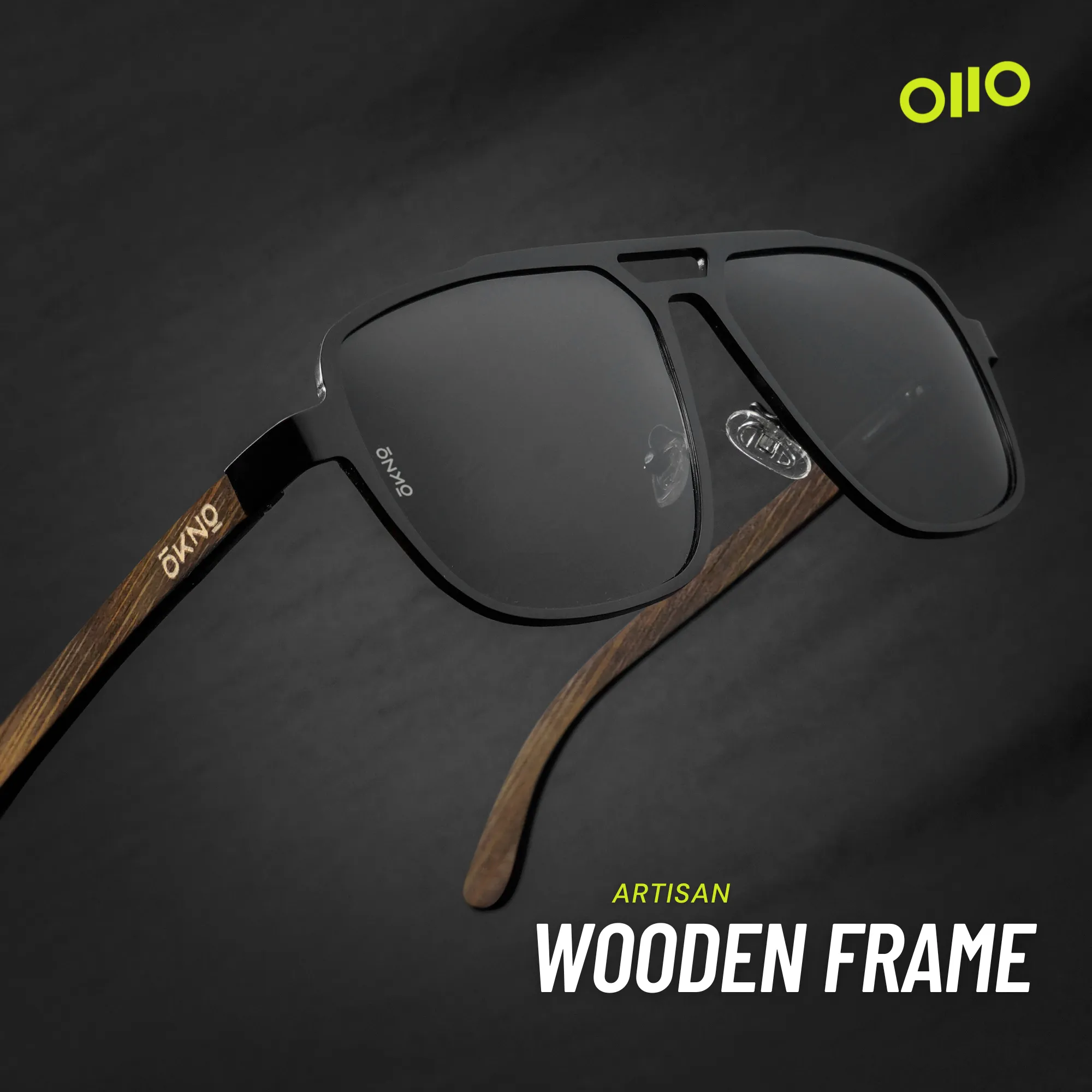 Legend Wood Black Power Sunglasses