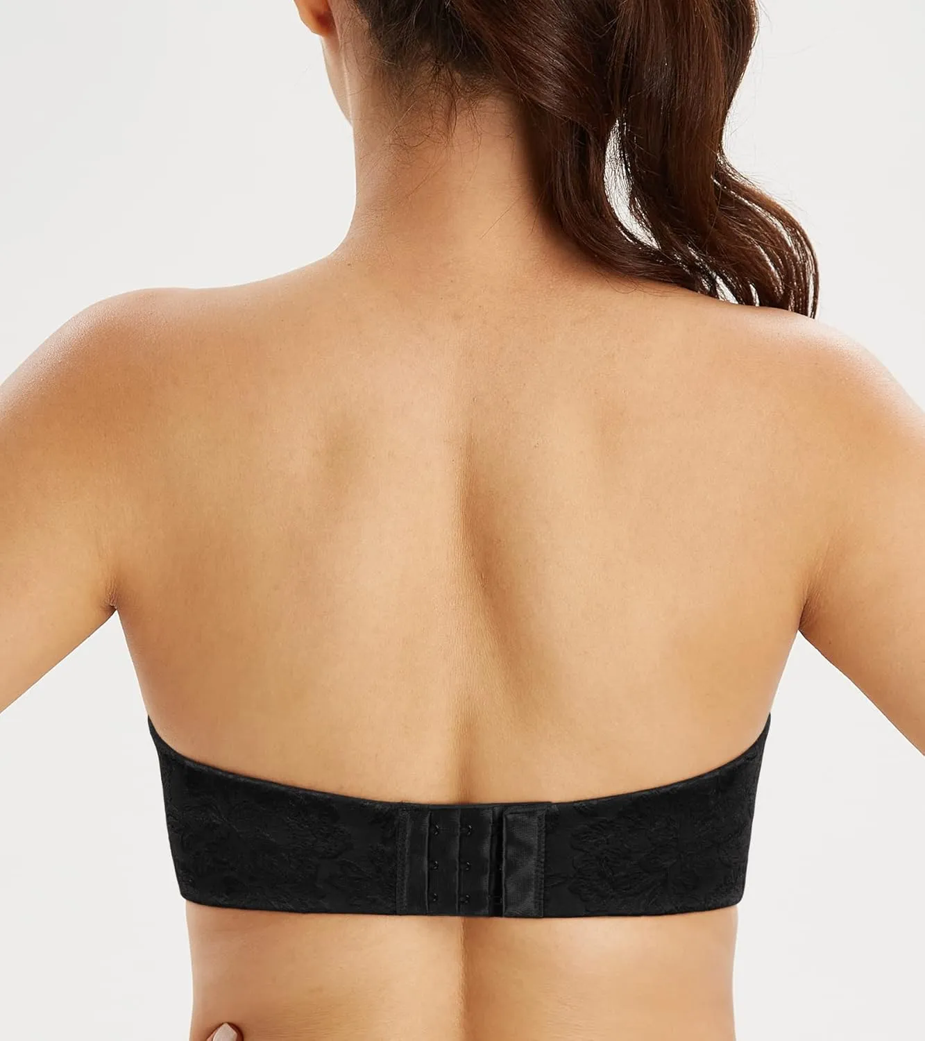 Lemorosy Women's Plus Size Anti-Slip Invisible Seamless Wireless Strapless Bra -Push up Lift Support