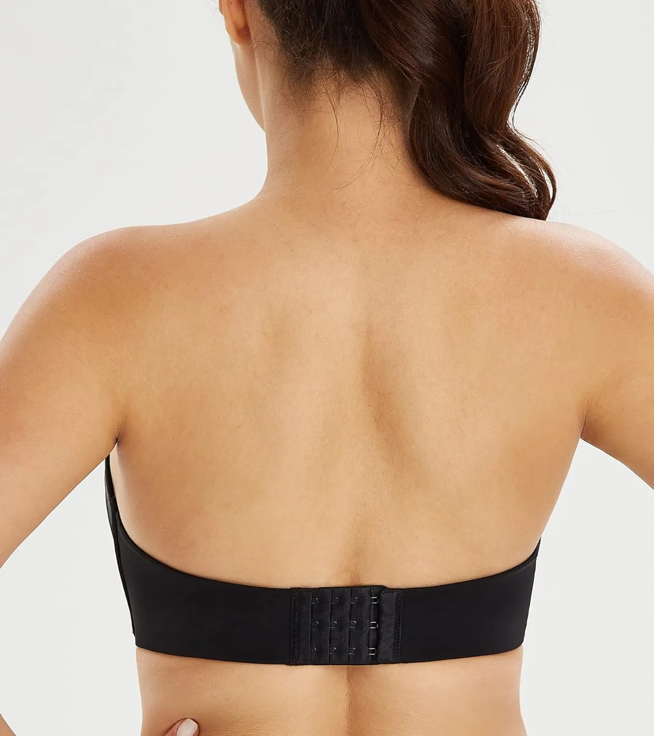 Lemorosy Women's Plus Size Anti-Slip Invisible Seamless Wireless Strapless Bra -Push up Lift Support