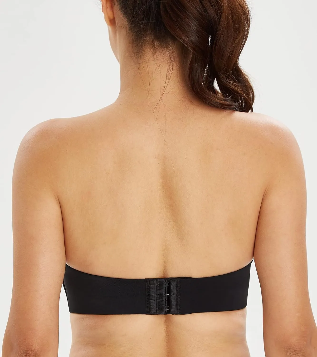 Lemorosy Women's Plus Size Anti-Slip Invisible Seamless Wireless Strapless Bra -Push up Lift Support
