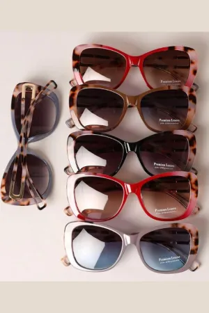 Leopard Print Double Line Legged Sunglasses