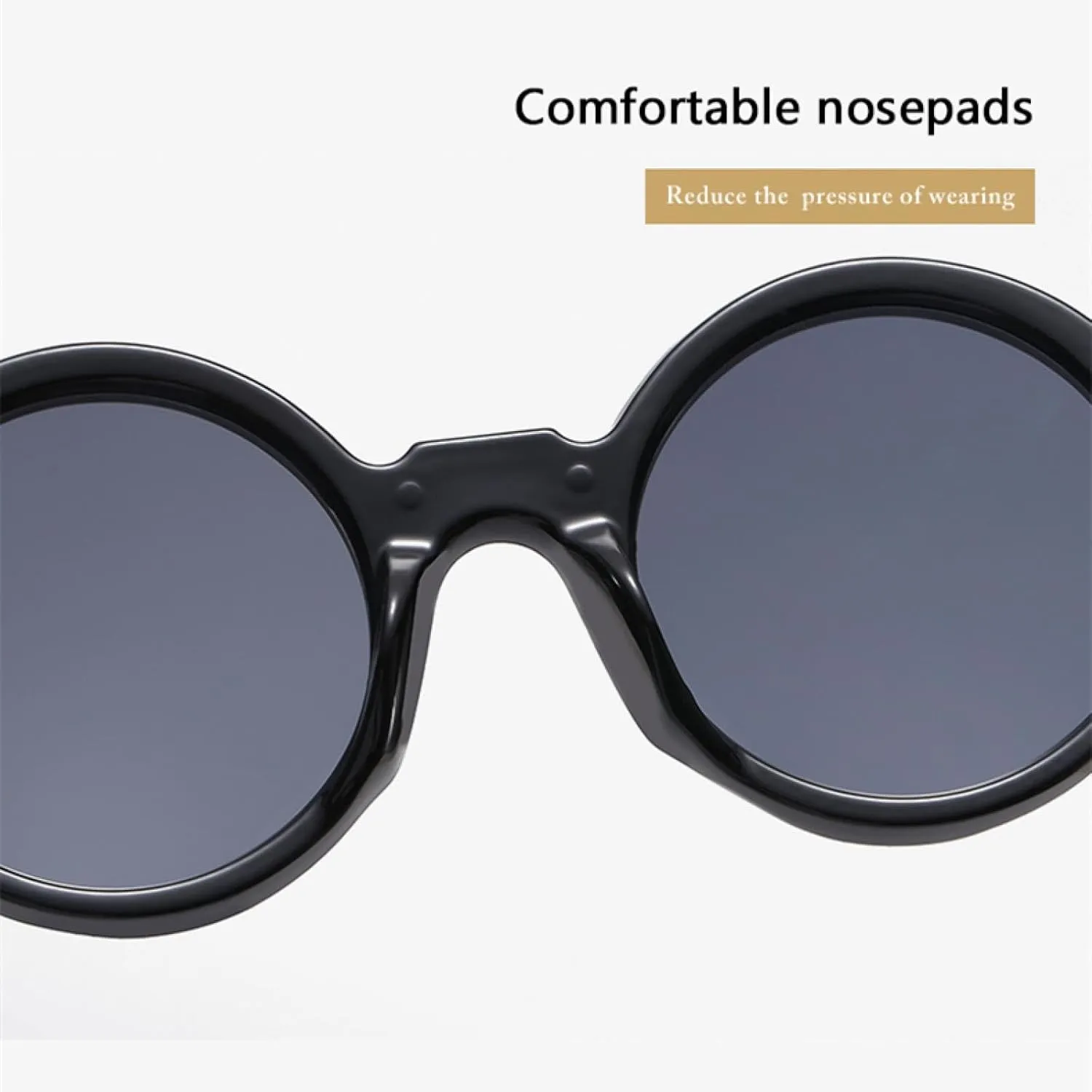 Leopard Round Sunglasses Women Rivets Circle Men Vintage Shades Uv400