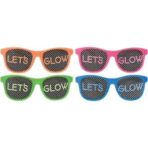 Let's Glow Crazy Printed Glasses, 8 Count