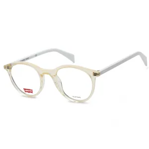 Levi's Unisex Eyeglasses - Clear Demo Lens Champagne Round Frame | LV 1005 0HAM 00