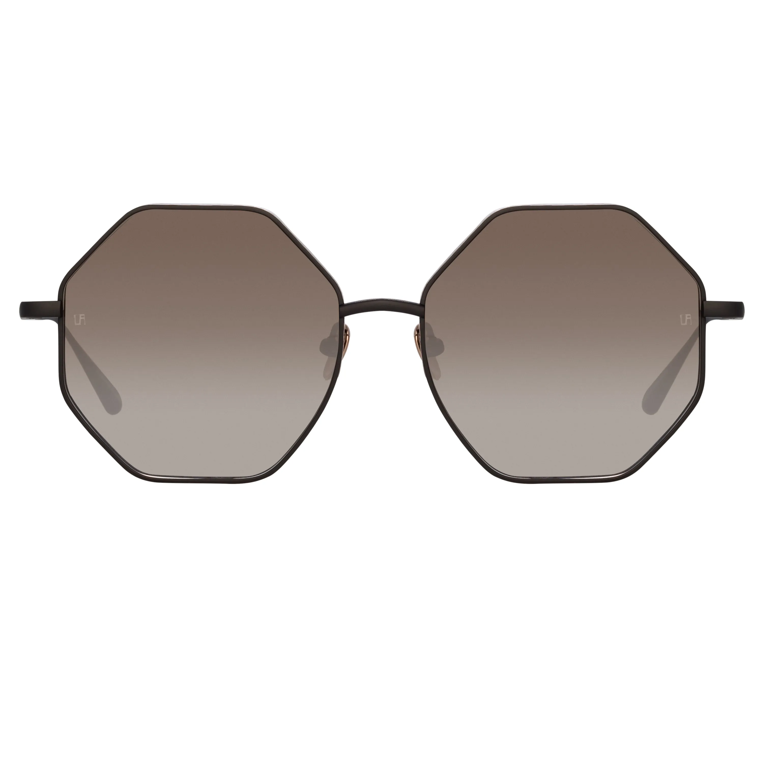 Lianas Hexagon Sunglasses in Black