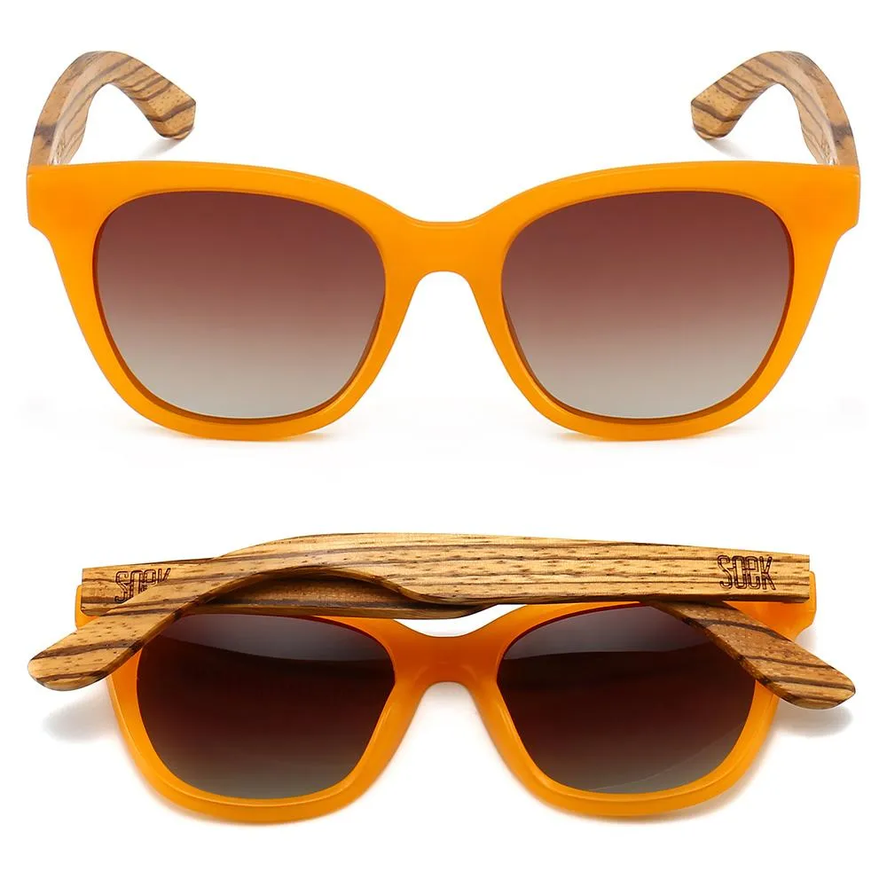 LILA GRACE BURNT ORANGE l Brown Gradient Lens l Walnut Arms