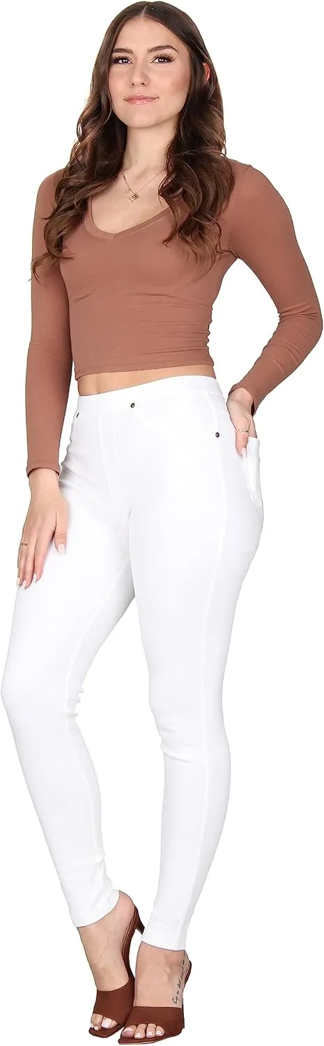 Lildy Women's Denim Jeggings, Stretchable Cotton Blend