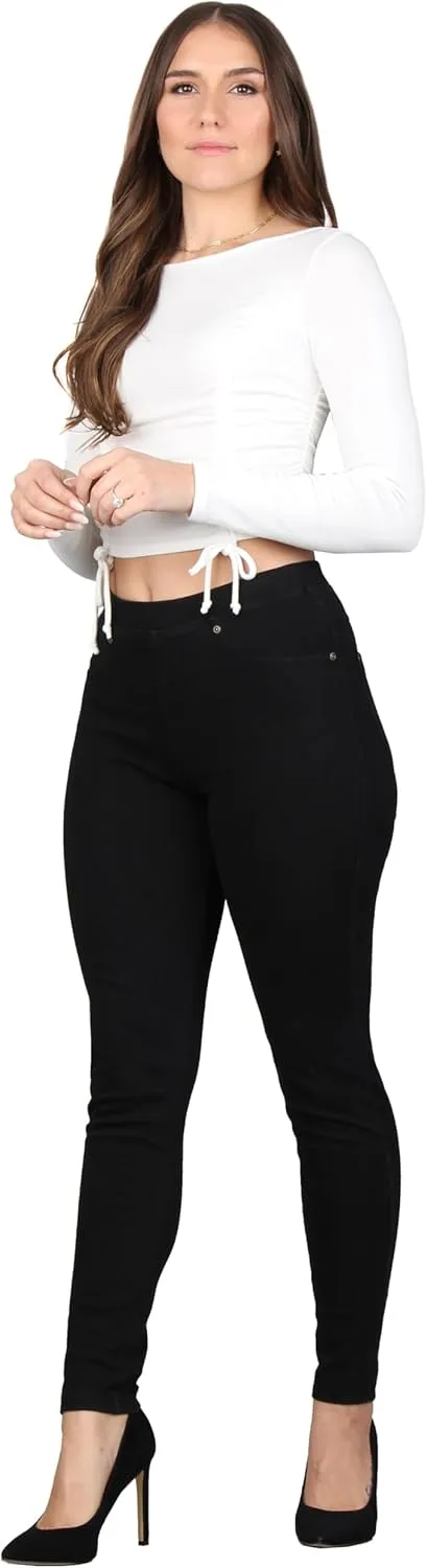 Lildy Women's Denim Jeggings, Stretchable Cotton Blend