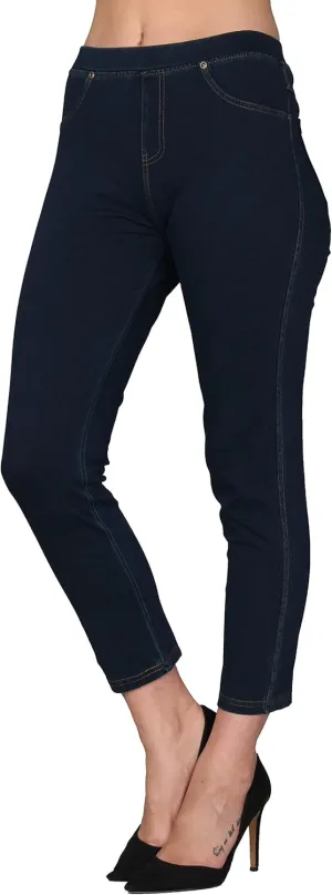 Lildy Women's Denim Jeggings, Stretchable Cotton Blend