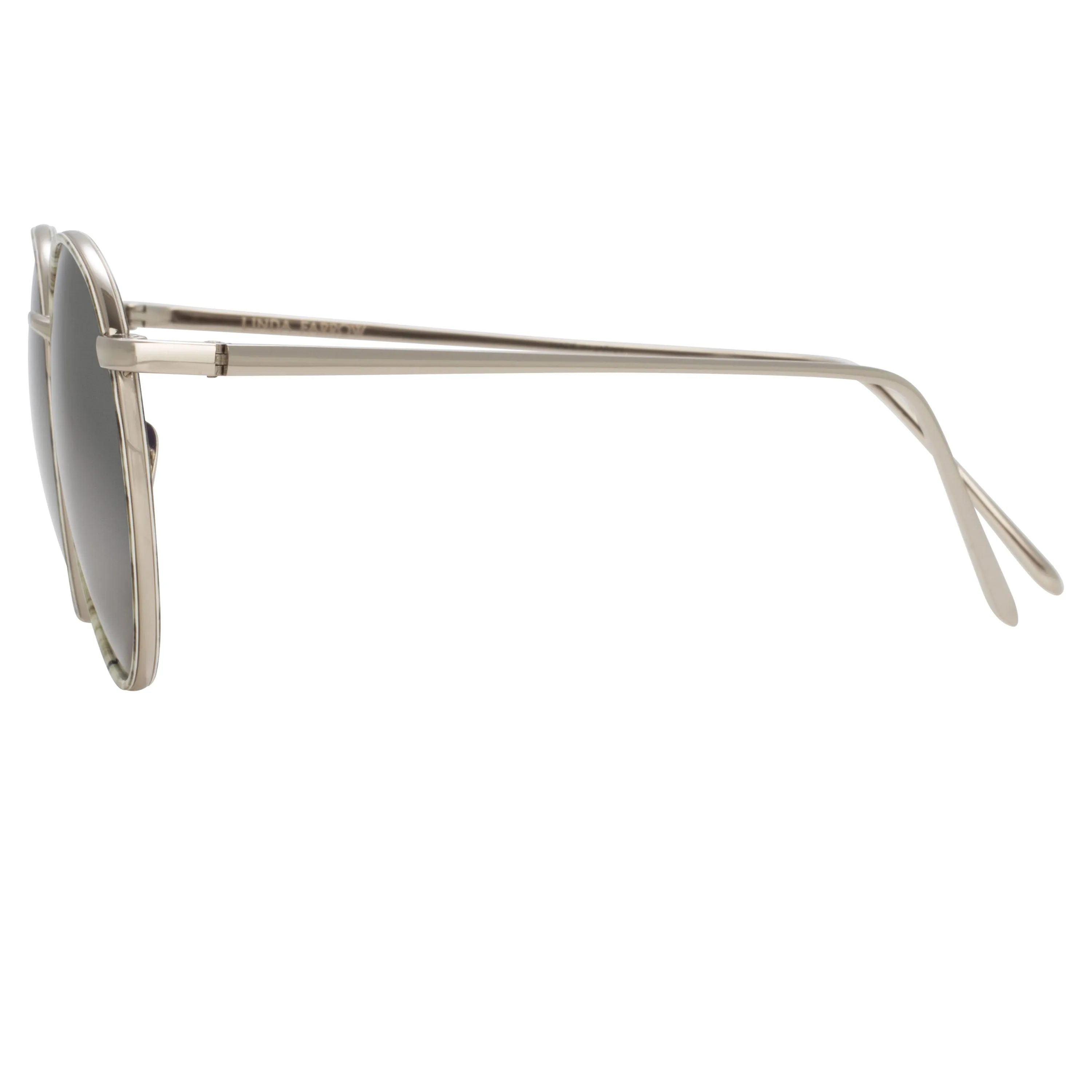 Linda Farrow Aarons C5 Oval Sunglasses