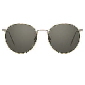 Linda Farrow Aarons C5 Oval Sunglasses