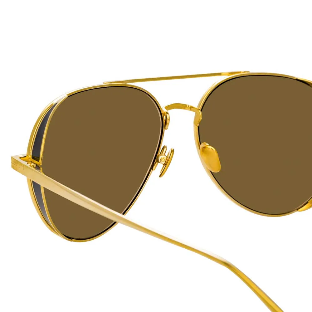 Linda Farrow Elgin C2 Aviator Sunglasses