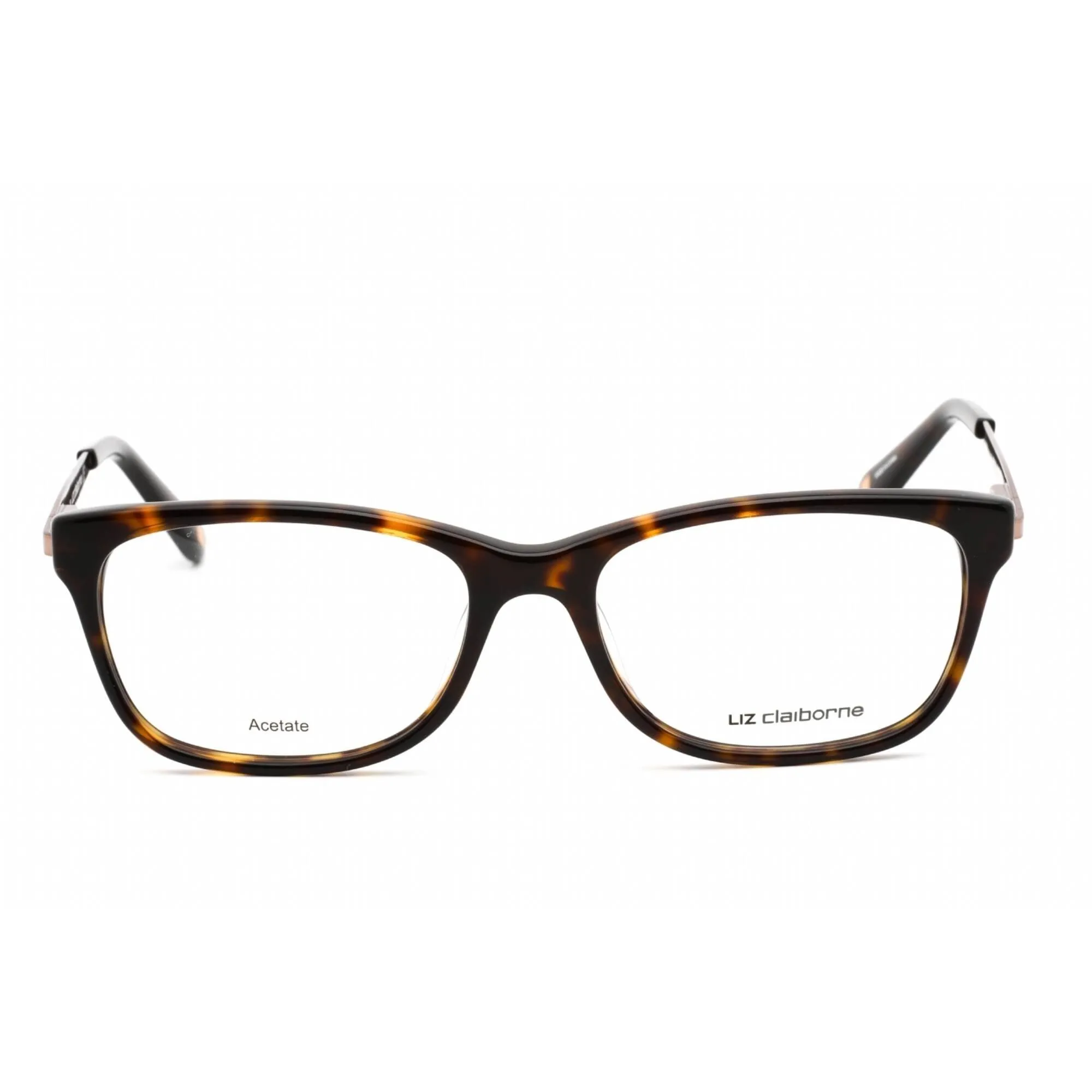 Liz Claiborne Women's Eyeglasses - Rectangular Dark Havana Plastic | L 637 0086 00