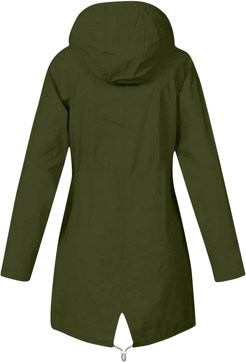 Lmdudan Rain Jacket for Women Lightweight Long Hooded Raincoat Waterproof Outdoor Travel Hiking Windbreaker Coats with Pocket
