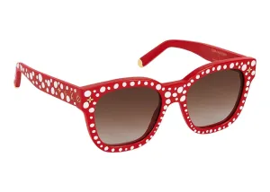 Louis Vuitton X Yayoi Kusama My Monogram Square Infinity Dots Sunglasses Red/White