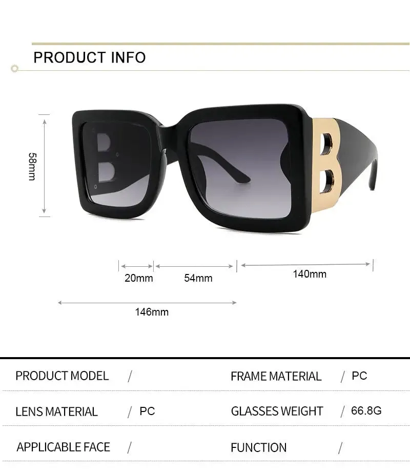 Luxury Oversize B Glasses