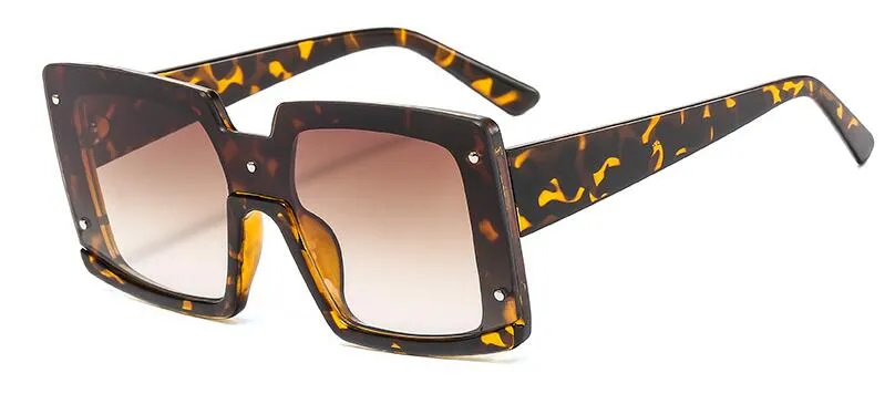 Luxury Shades For Women White Square Sunglasses  Designer Inspired Semi Rimless Sun Glasses Shopping Street Fashion Eyewear