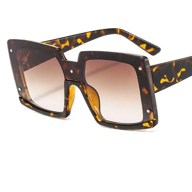 Luxury Shades For Women White Square Sunglasses  Designer Inspired Semi Rimless Sun Glasses Shopping Street Fashion Eyewear