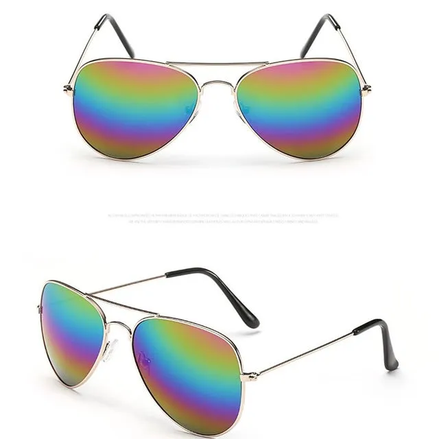 Luxury Style Vintage Mirror Lens Aviator Sunglasses