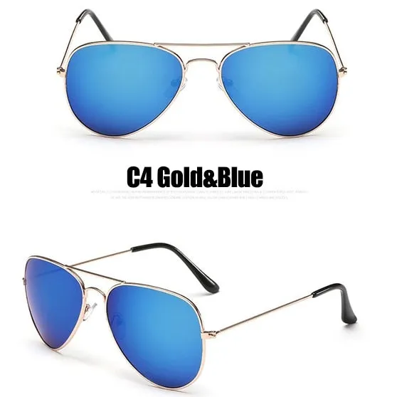 Luxury Style Vintage Mirror Lens Aviator Sunglasses