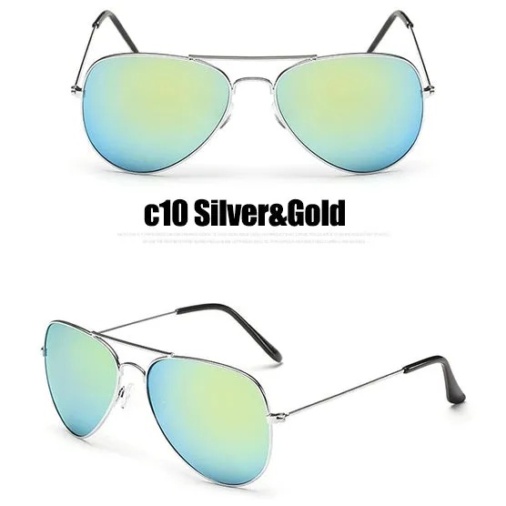 Luxury Style Vintage Mirror Lens Aviator Sunglasses